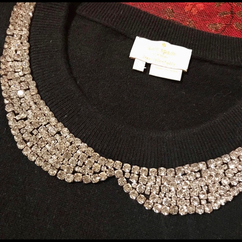 Kate Spade Black Sweater with Peter Pan Collar